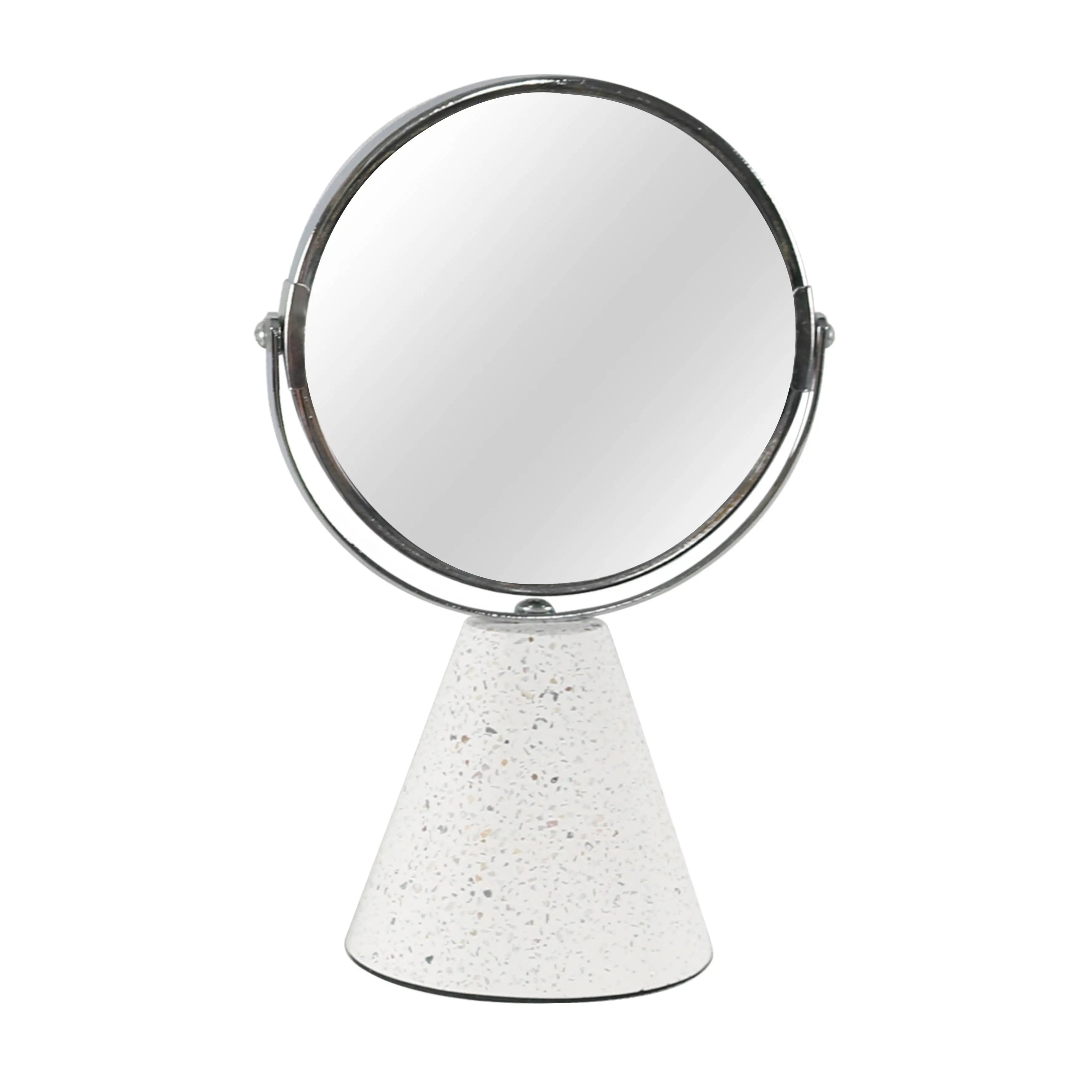 Nordic Terrazzo Cement Base Make-up Mirror | Cement-25-06102