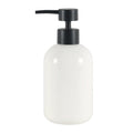 Glossy White Ceramic Lotion Dispenser with Black Pump | Ceramic-25-0649