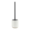 Two-Tone White & Beige Ceramic Toilet Brush Holder (25-0644-BBH)