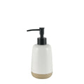 Two-Tone White & Beige Ceramic Lotion Dispenser (25-0644-LP)