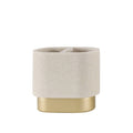 Gold & Sand Resin Toothbrush Holder | Resin-25-06101