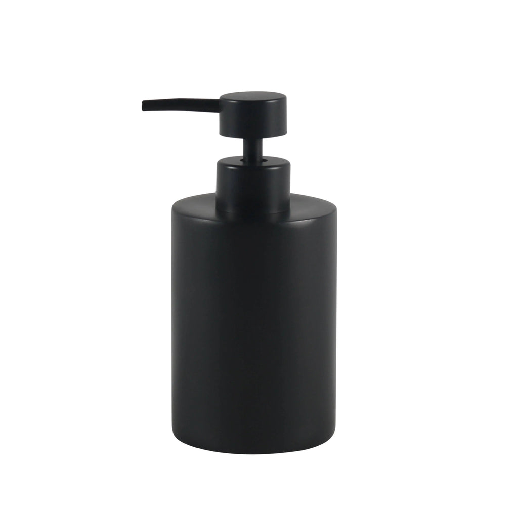 Matte Black Resin Bathroom Accessories Bundle — 4-Piece Set with Tray | Resin-25-0697